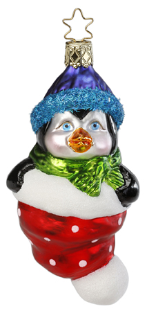 Snuggles Penguin Ornament by Inge Glas of Germany