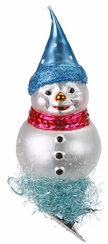 Snow Dot, Clip On Snowman Ornament by Inge Glas of Germany