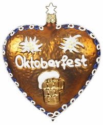 Octoberfest in Bavaria, Gingerbread Heart Ornament by Inge Glas of Germany
