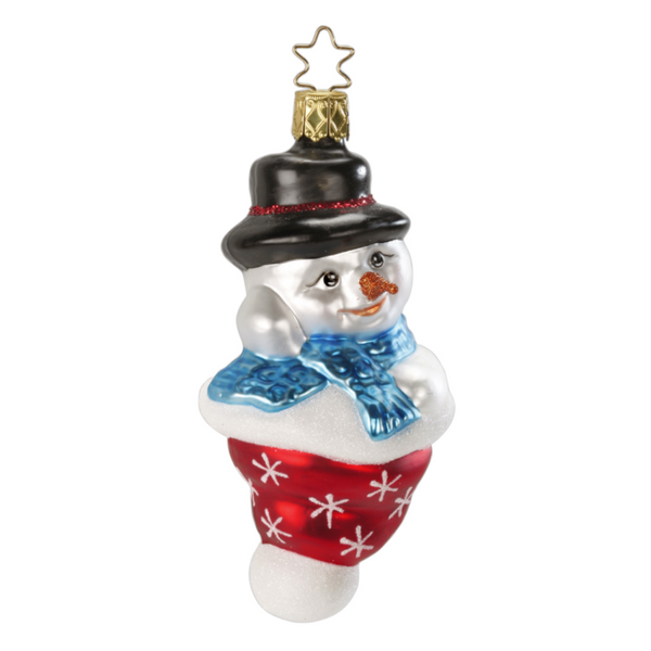 I Love Winter Snowman Ornament by Inge Glas of Germany