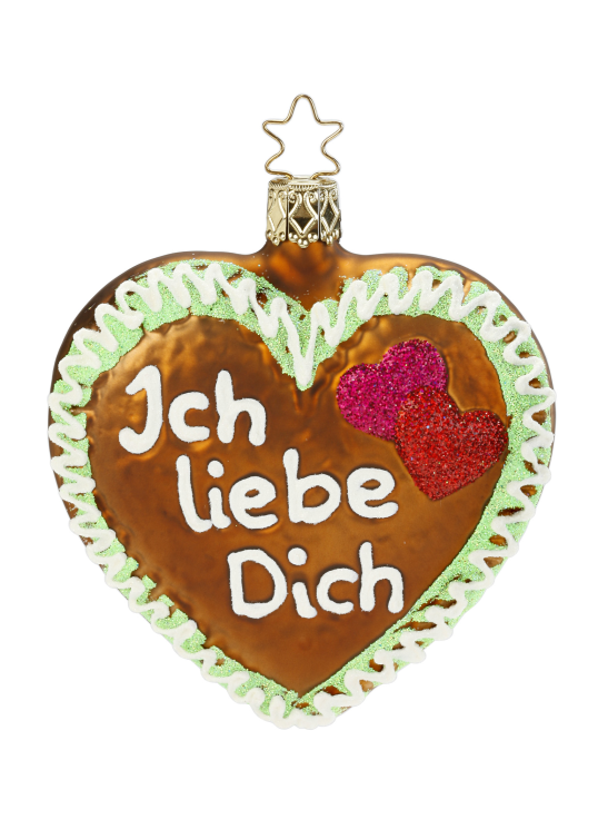 Ich Liebe Dich Heart Ornament by Inge Glas of Germany