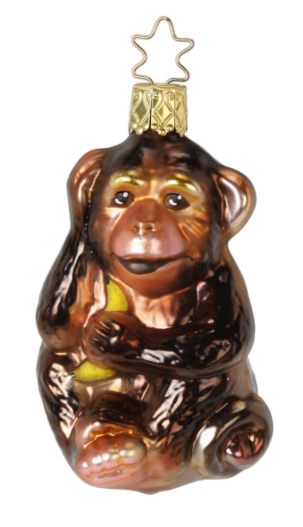 Chimp Ornament by Inge Glas of Germany
