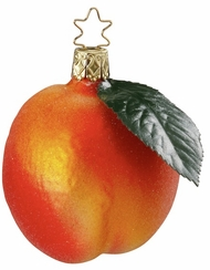 Fuzzy Peach Ornament by Inge Glas of Germany