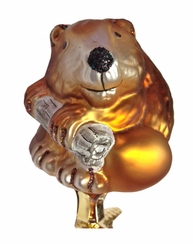 Beaver Ornament by Inge Glas of Germany
