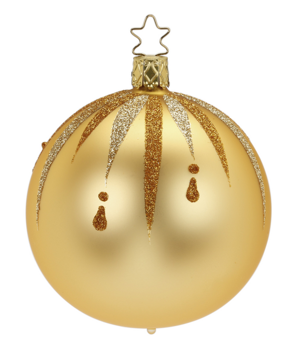 Fancy Ball, Inkagold matte, 10cm, by Inge Glas of Germany