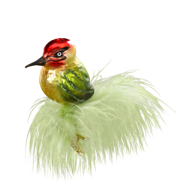 Green Feather Ornament by Inge Glas of Germany