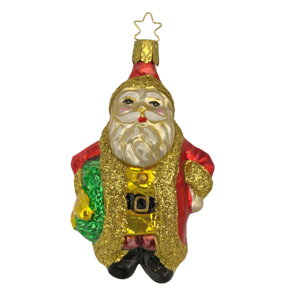 Santa with Wreath by Inge Glas of Germany