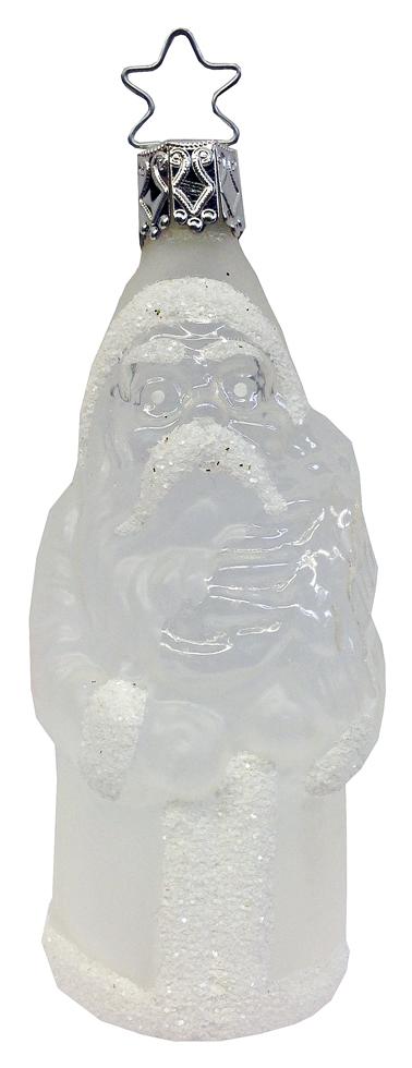 Clear Santa with Tree Ornament by Inge Glas of Germany