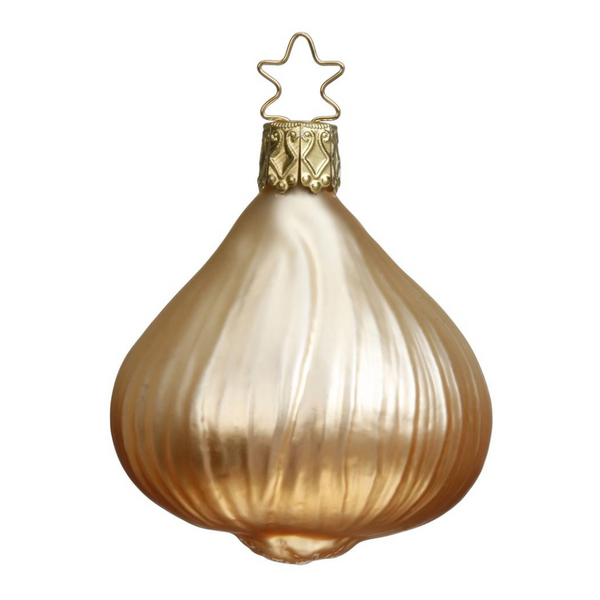 White Onion Bulb Ornament by Inge Glas of Germany
