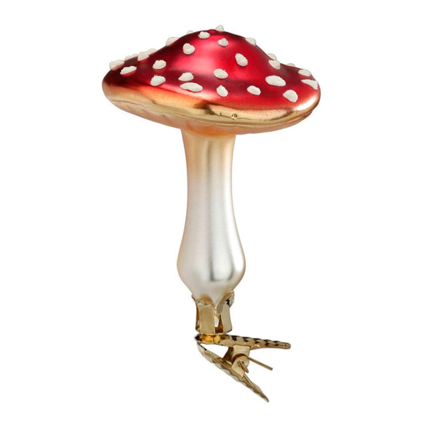Flat Top Mushroom Ornament by Inge Glas of Germany