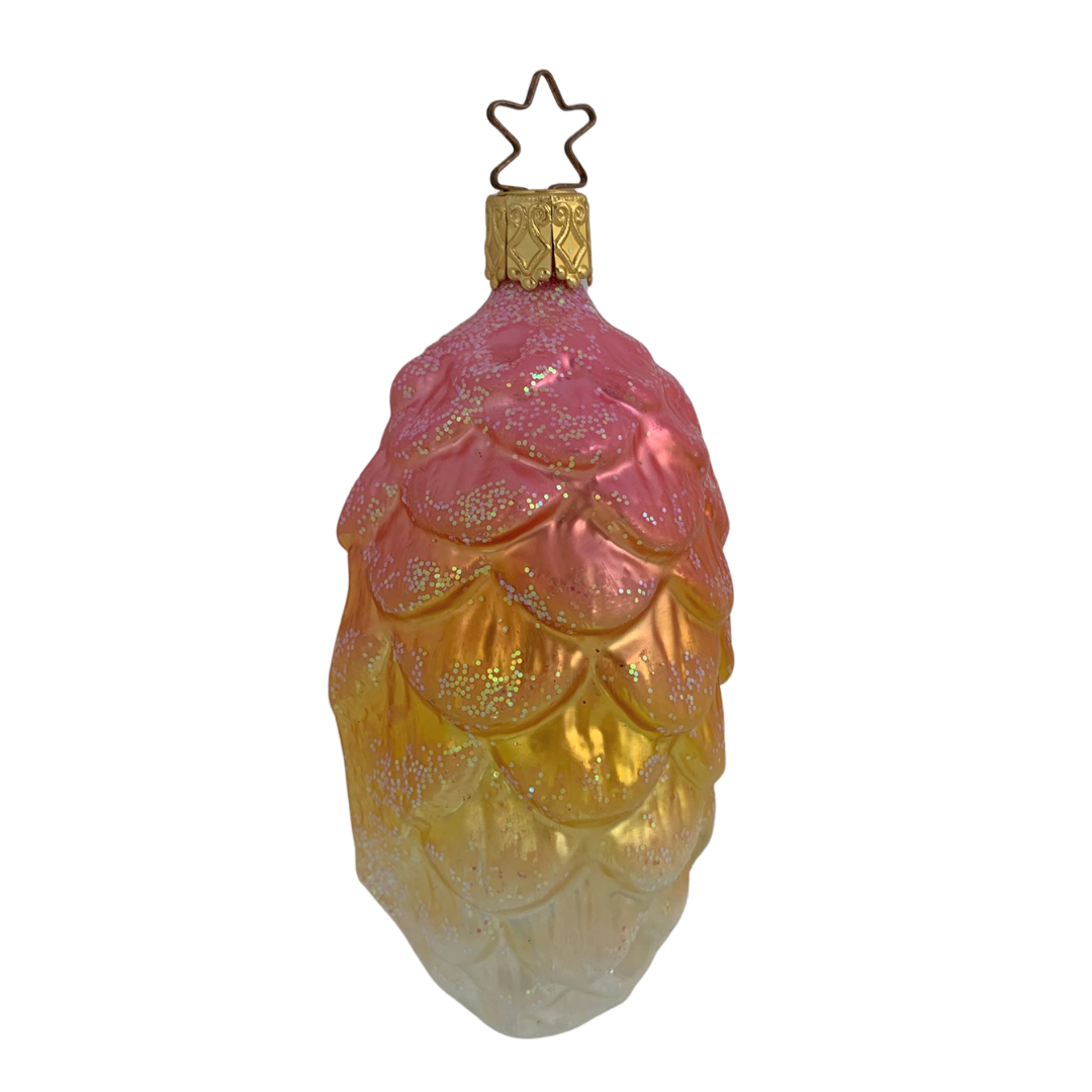 Pink and Gold Multicolored Cone by Inge Glas of Germany
