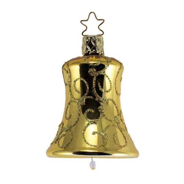 St. Nick and the Meaning of Christmas Golden Swirl Bell by Inge Glas of Germany
