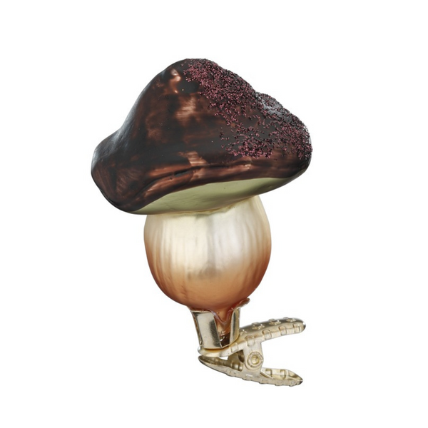Brown Cap Mushroom Ornament by Inge Glas of Germany