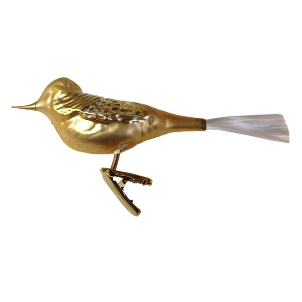 Soft Gold Bird Ornament by Inge Glas of Germany