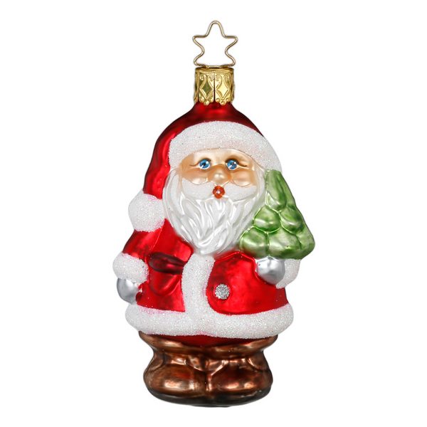 Cheery Santa Ornament by Inge Glas of Germany