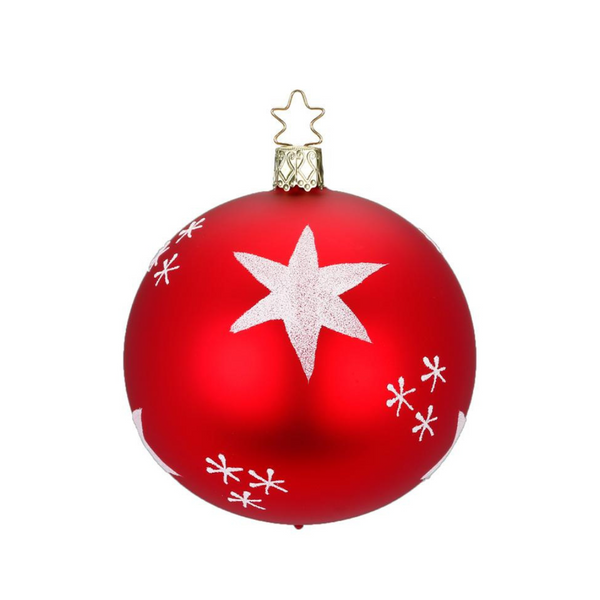 Santa's Stars Ball, red by Inge Glas of Germany