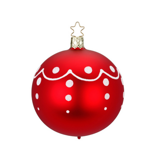 Santa's Favorites Ball, red by Inge Glas of Germany
