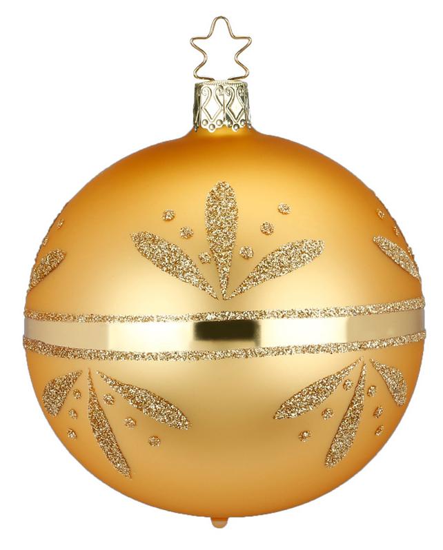 Flower Border Ball, Inkagold matte, 8cm by Inge Glas of Germany