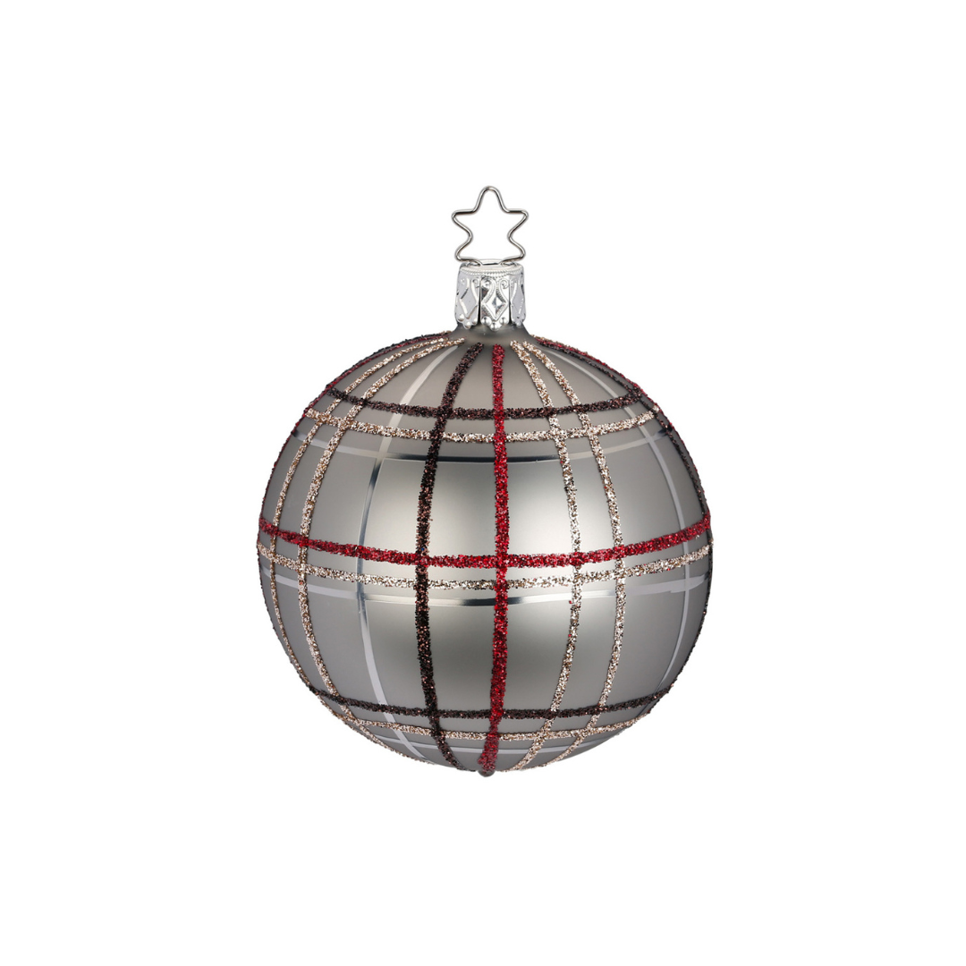 Grey Grand Check Ball, small by Inge Glas of Germany