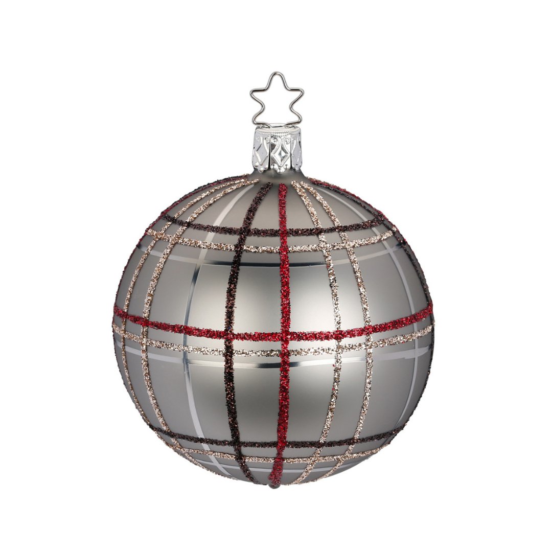 Grey Grand Check Ball by Inge Glas of Germany