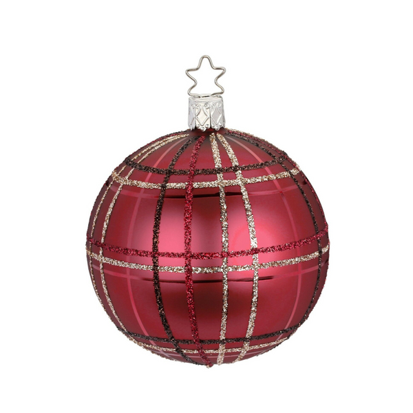 Red Grand Check Ball by Inge Glas of Germany