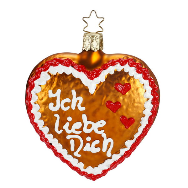 Ich Liebe Dich Ornament by Inge Glas of Germany