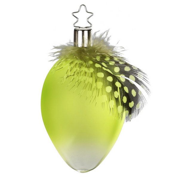 Green Weightless Egg Ornament by Inge Glas of Germany