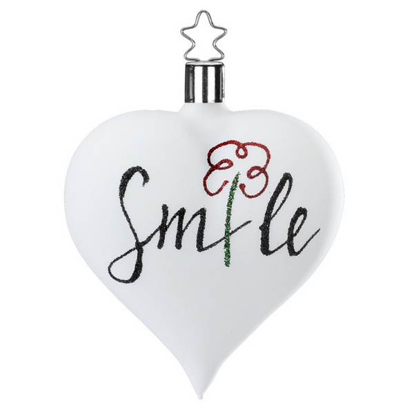 Smile Heart Ornament by Inge Glas of Germany