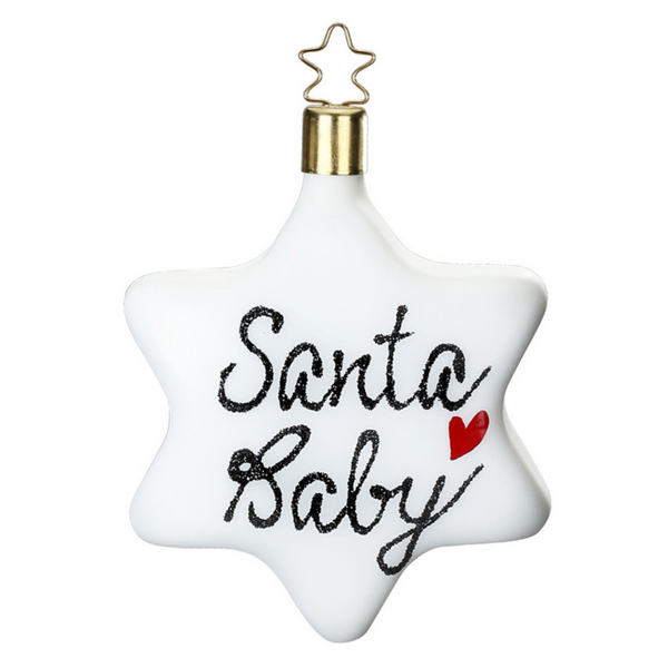 Santa Baby Star Ornament by Inge Glas of Germany