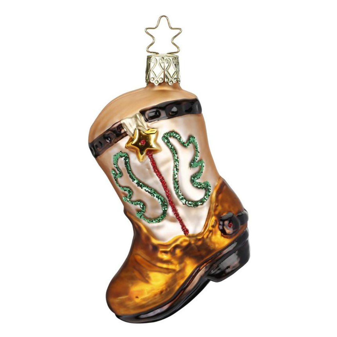 Yee Haw Boot Ornament by Inge Glas of Germany