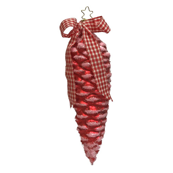 Red and White Pinecone by Inge Glas of Germany