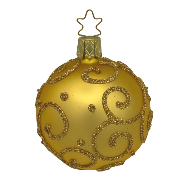Barocco Ball, gold, small, by Inge Glas of Germany