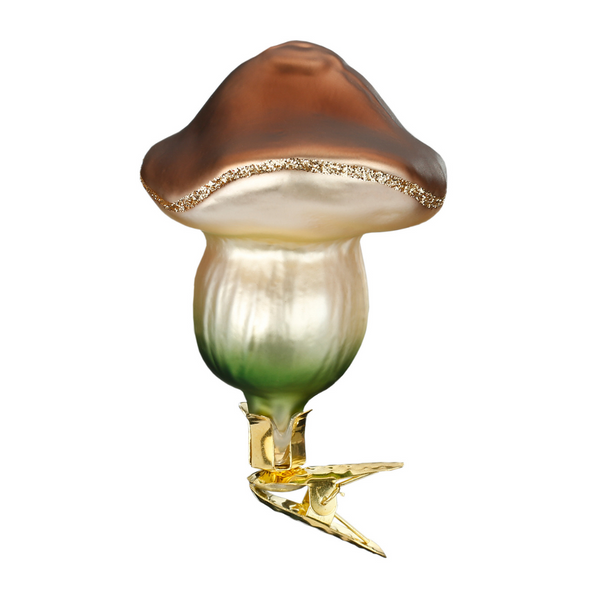 Chestnut Brown Capped Mushroom Ornament by Inge Glas of Germany