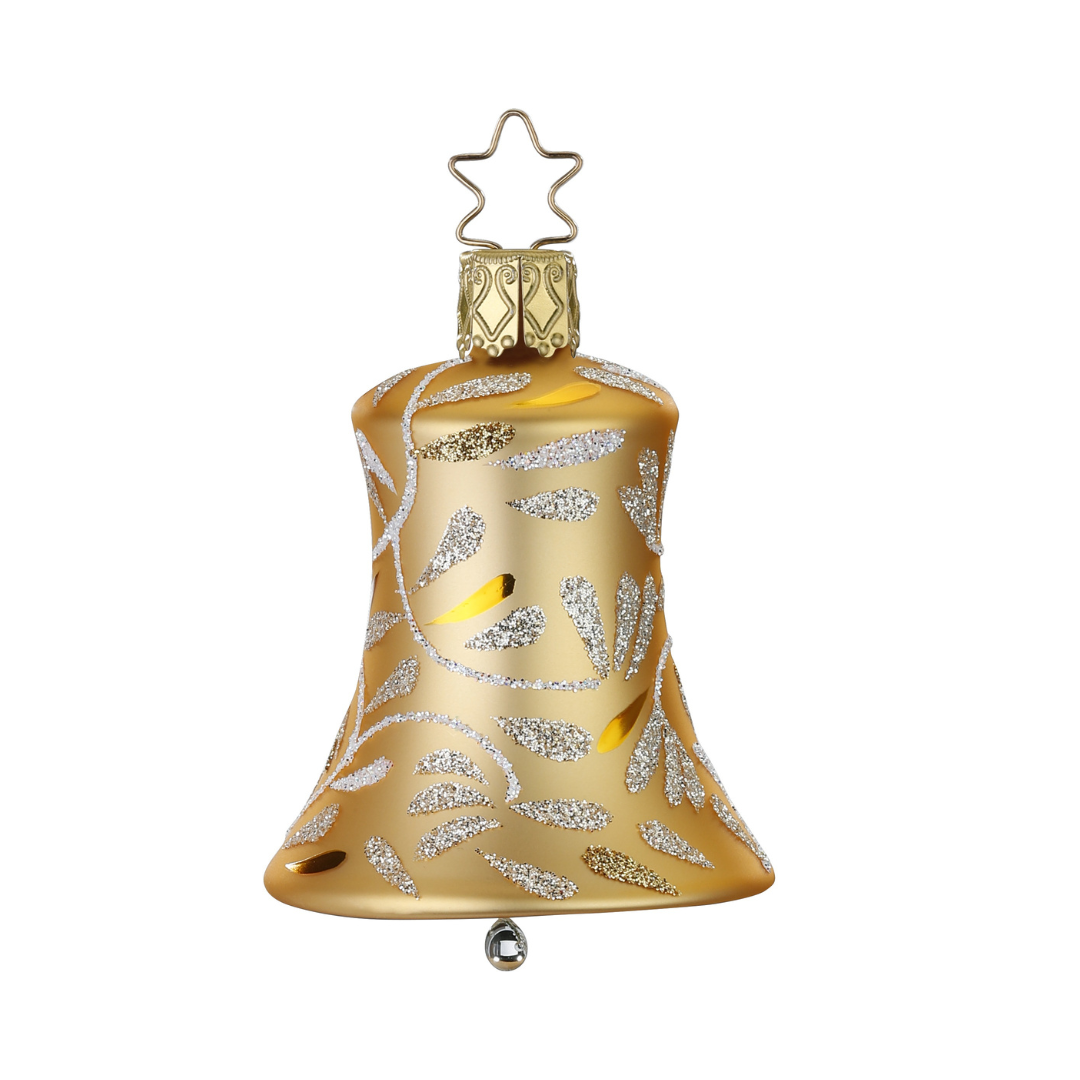 Delights Bell Ornament, Gold, Small by Inge Glas of Germany