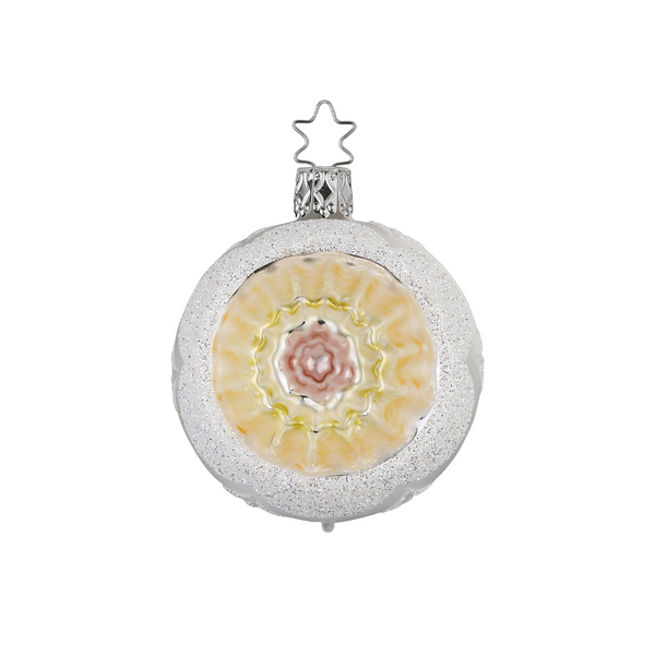 Star Reflection , gold/red center, small, by Inge Glas of Germany