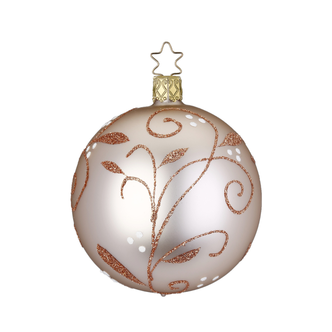 Winter Berries Ball, capricorn matte, 8cm by Inge Glas of Germany