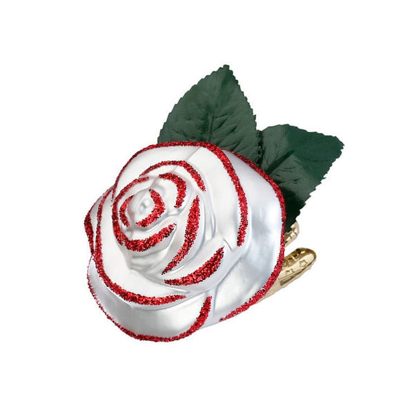 White and red Rose by Inge Glas of Germany