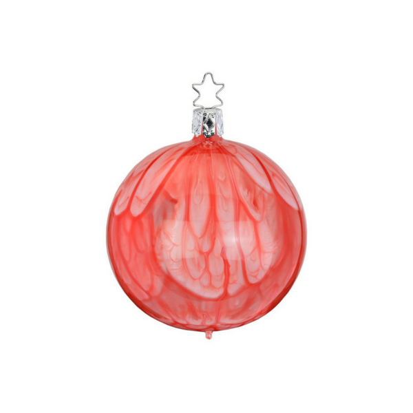 Blurred Lines Ball, coral shiny, small by Inge Glas of Germany