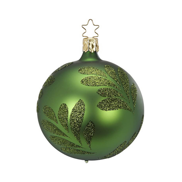 Magic Leaf Ball, fir green matte by Inge Glas of Germany