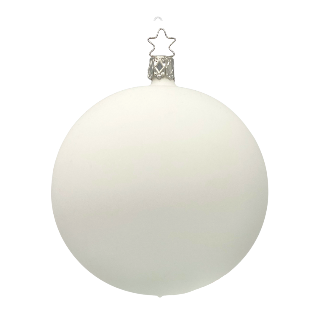 Ball, porcelain white, 10cm by Inge Glas of Germany