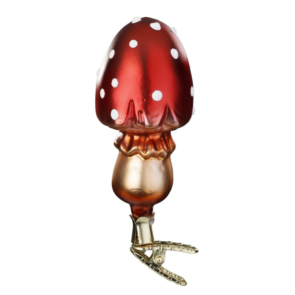 Pointed Hat Mushroom Ornament by Inge Glas of Germany