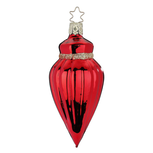 Red Jewel Ornament by Inge Glas of Germany
