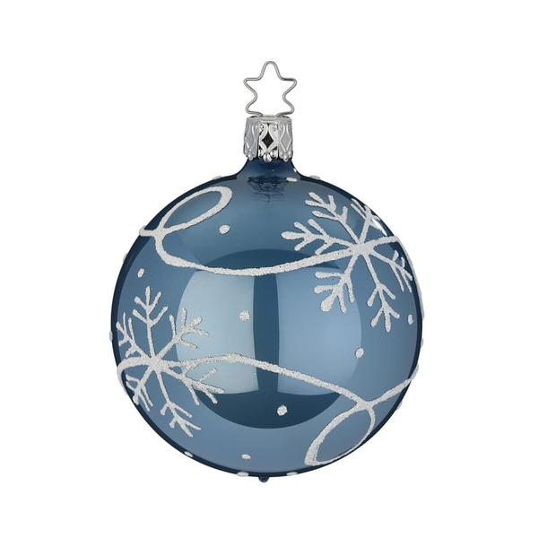 Winter Magic, Celestial Blue Pearl Ornament by Inge Glas of Germany