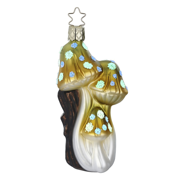 Verdigris Mushroom Ornament by Inge Glas of Germany