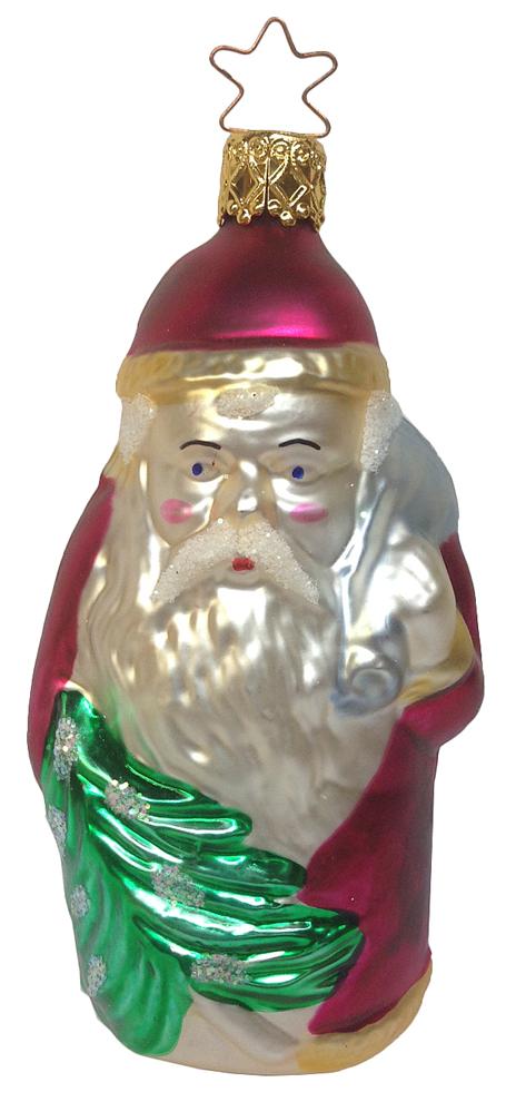 Santa with Tree Ornament by Inge Glas of Germany