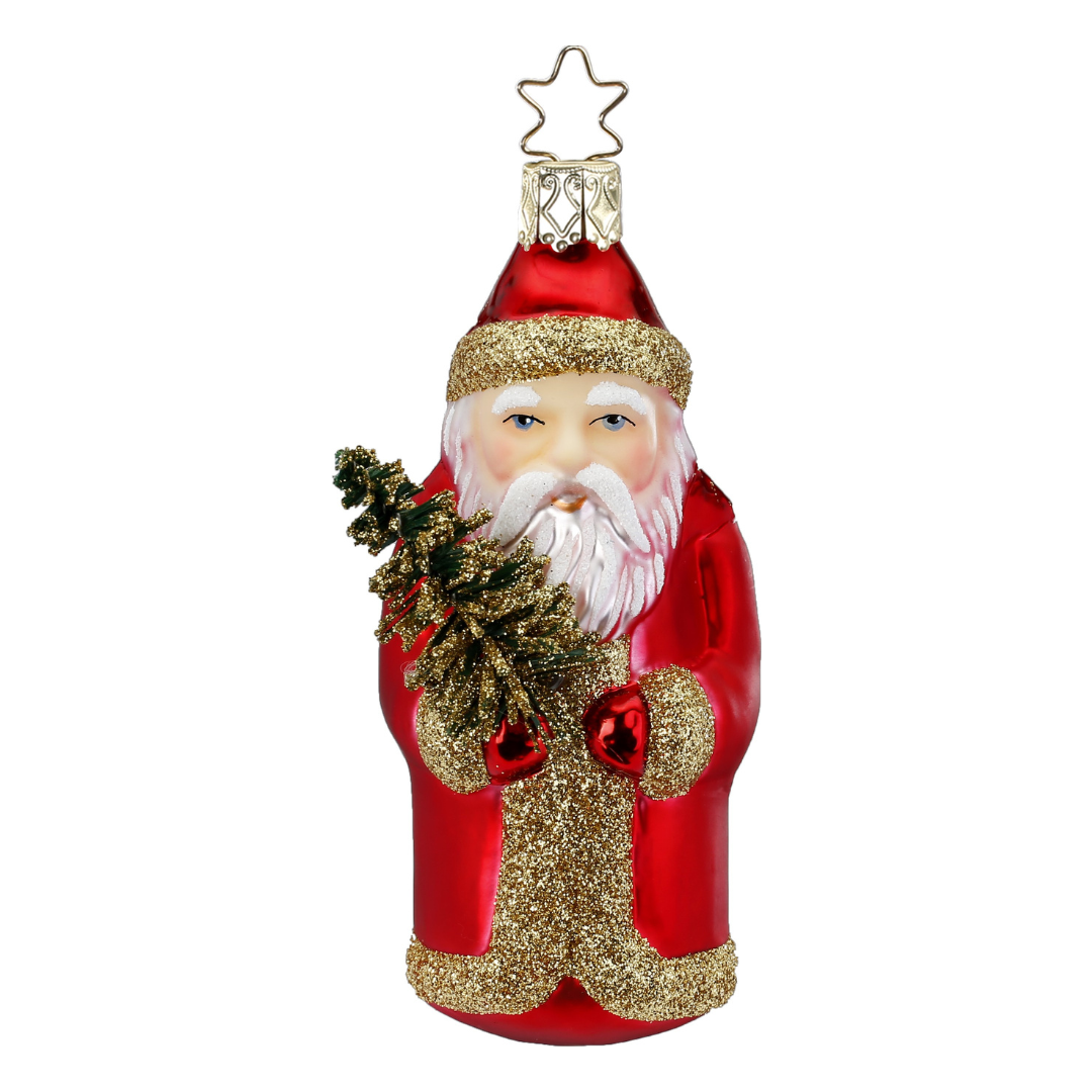 Santa with Tree, red by Inge Glas of Germany