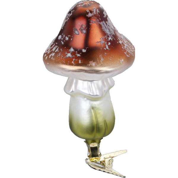 Chestnut Mushroom Ornament by Inge Glas of Germany