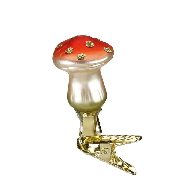 Orange Hatter Mushroom Ornament by Inge Glas of Germany