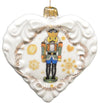 Nutcracker Heart with Swirls, Yellow Ornament by Lindner Porcelain