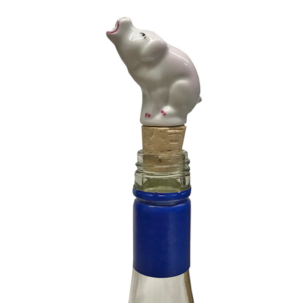 Porcelain Pig wine stopper by Lindner Porcelain
